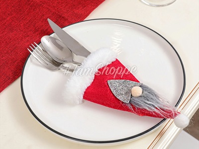 Nón Noel thần lùn mini Decor bàn tiệc ĐK 10cm [Vải nỉ - Nhiều màu] NON-X-10